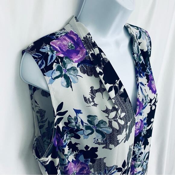 Nine West Floral Blouse Size Large - Picture 4 of 9